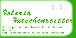 valeria hutschenreitter business card